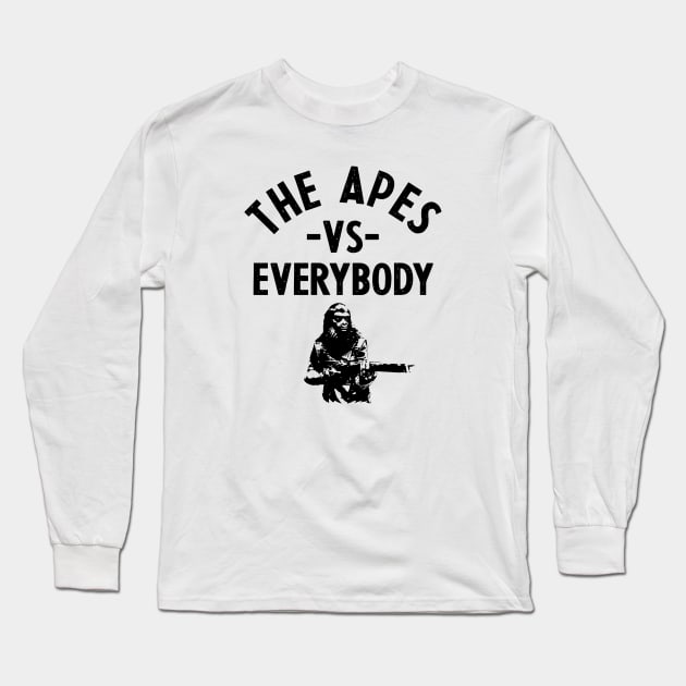 Planet of the Apes - vs. Everybody 2.0 Long Sleeve T-Shirt by KERZILLA